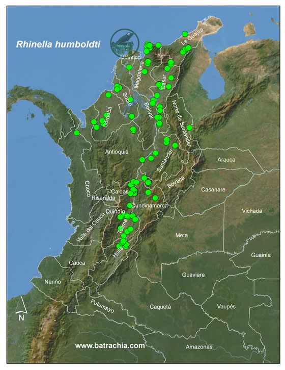 Lista y Mapas Anfibios de Colombia