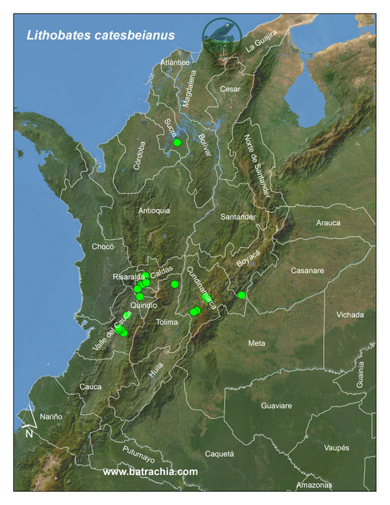 Mapa distribución actual en Colombia