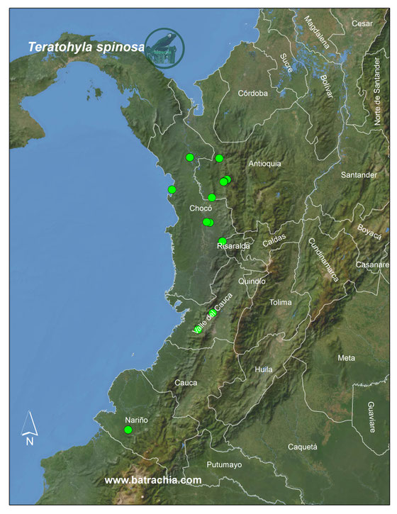 Lista y Mapas Anfibios de Colombia