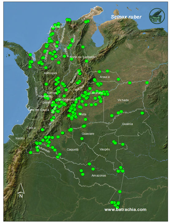 Lista y Mapas Anfibios de Colombia