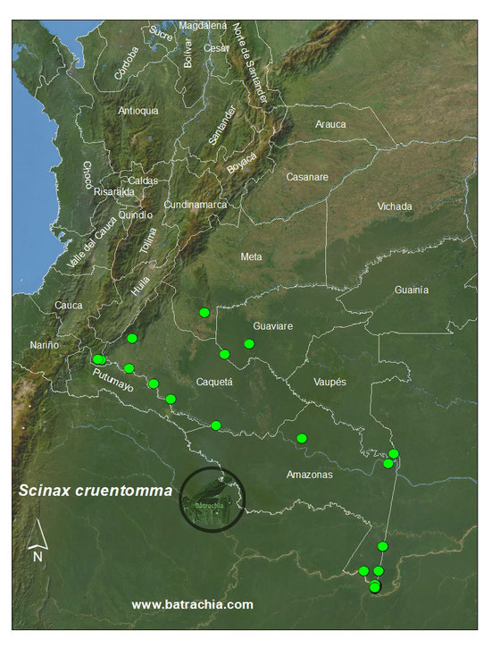 Lista y Mapas de los Anfibios de Colombia