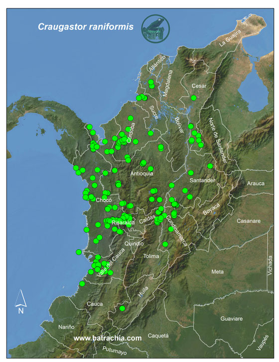 Lista y Mapas Anfibios de Colombia