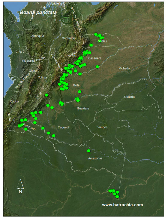 Lista y Mapas Anfibios de Colombia