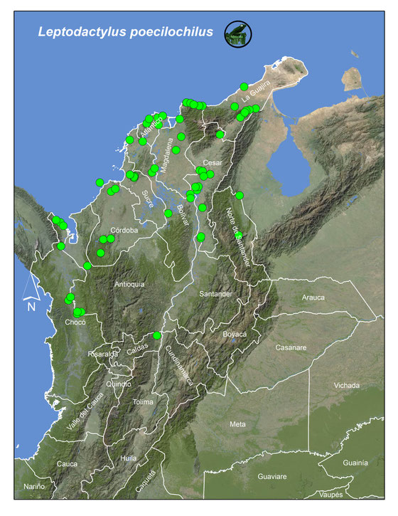 Lista y Mapas Anfibios de Colombia