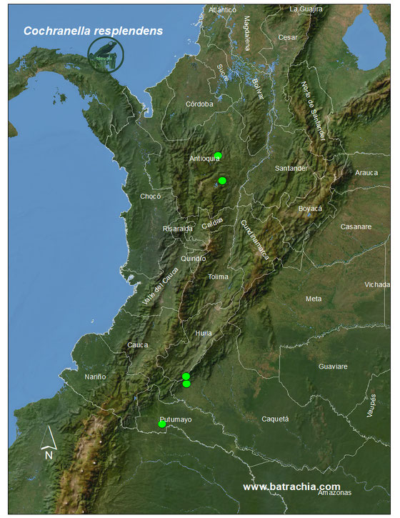 Lista y Mapas Anfibios de Colombia