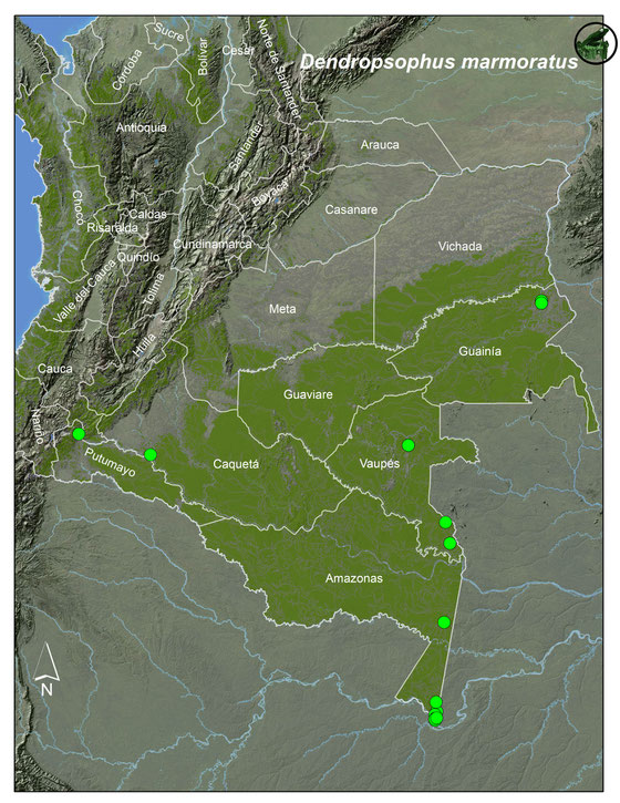 Lista y Mapas Anfibios de Colombia