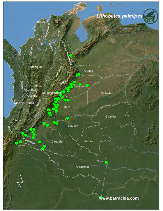 Lista y Mapas Anfibios de Colombia