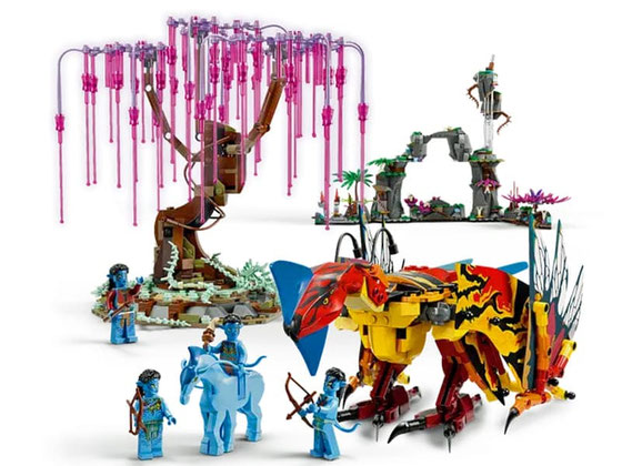 Im Paket Lego Avatar 75574 Toruk Makto und der Baum der Seelen sind 1212 Einzelteile enthalten.