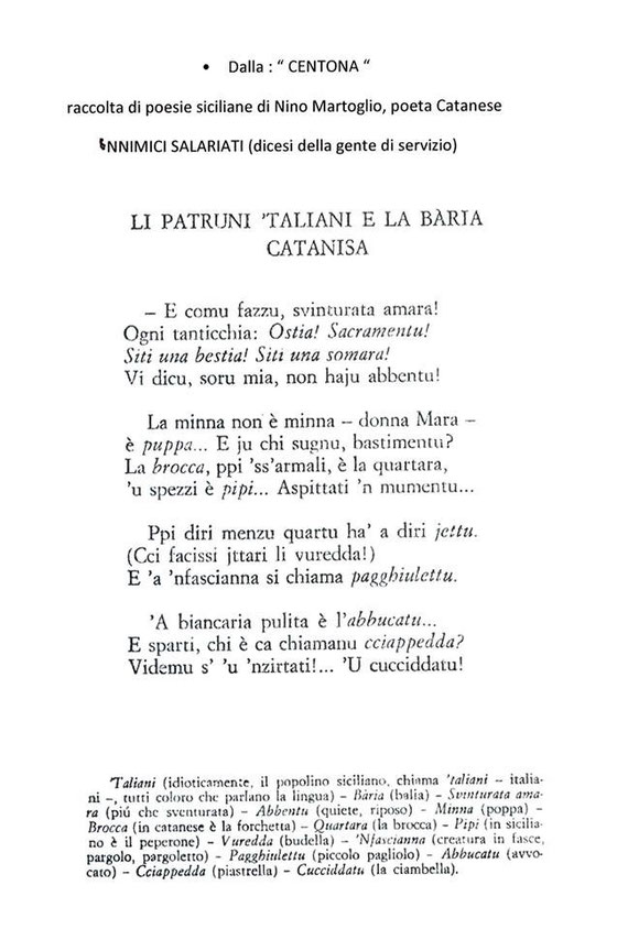 Poesie Di Natale In Dialetto Siciliano Per Bambini.Sonetti Da La Centona Benvenuti Su Goccediperle