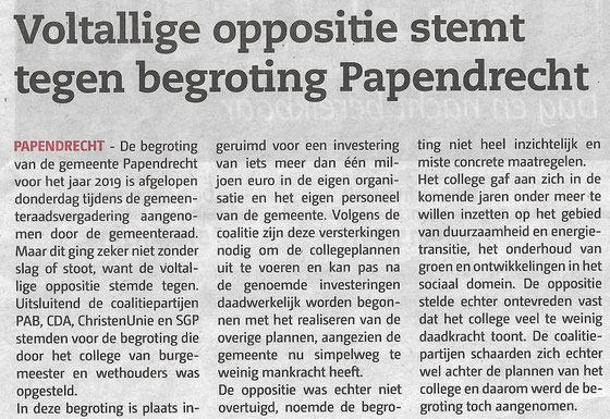 Papendrechts Nieuwsblad 14 november 2018