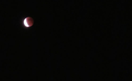 The moon's eclipse on Oct 8