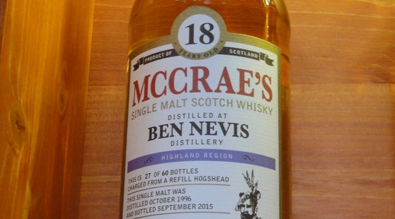 Ben Nevis McCrae`s Single Casks 18 Jahre von Hunter Laing - Ralf Zindel