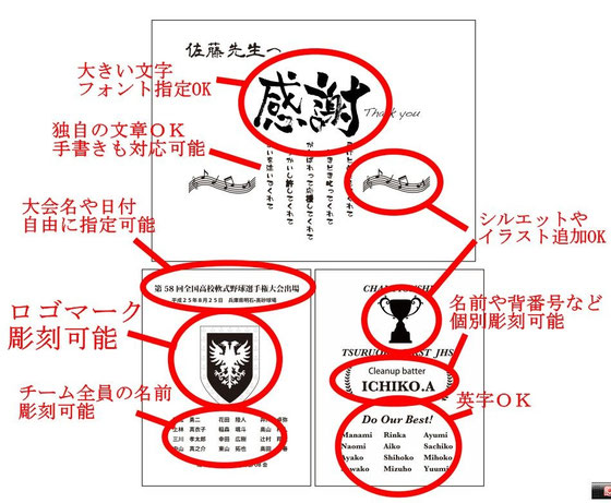 ガラスレリーフ 名入れ彫刻デザイン