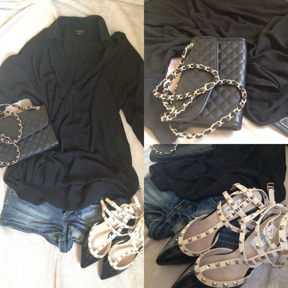 Bluse: New Yorker, Hose: Zebra Fashion, Pumps: aliexpress, Tasche: Kleiderkorb