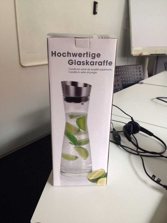 Ein weiteres Geschenk von einer Freundin (damit ich genug trinke) :-D