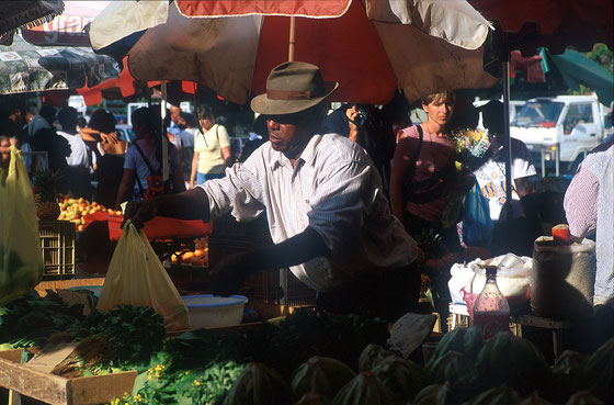 Réunion,marché de Saint-Paul,Août 1999