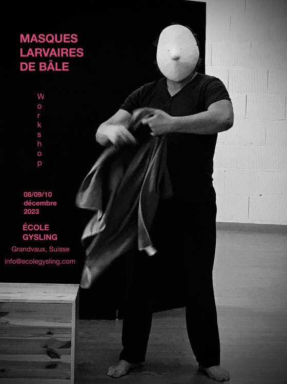 masque larvaire, stage, workshop, école gysling