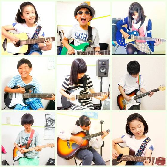 小平ギター＆ピアノ教室の子供の生徒達
