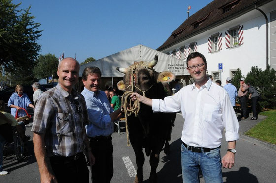 Ueli Amstad, Res Schmid, Stier Jonas, Peter Keller (von links nach rechts...)