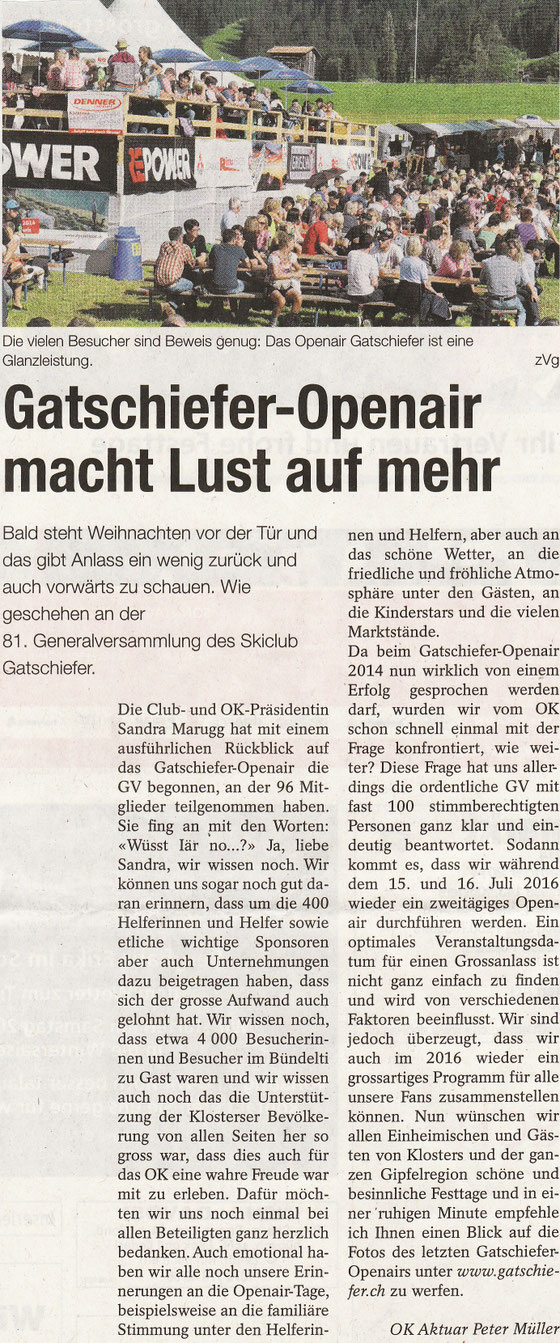 Klosterser Zeitung 19.12.2014