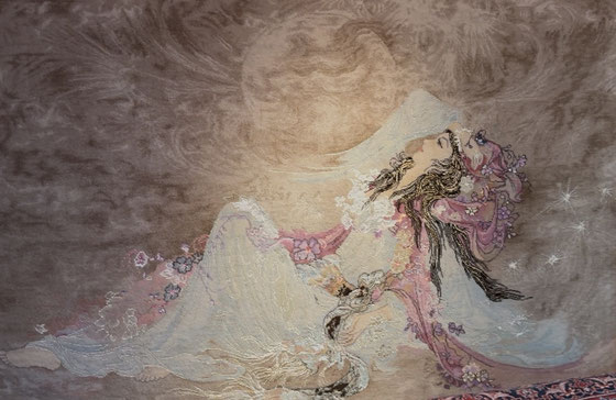 TABRIZ wool&silk ALI MASAB工房　絨毯サイズ105ｘ75