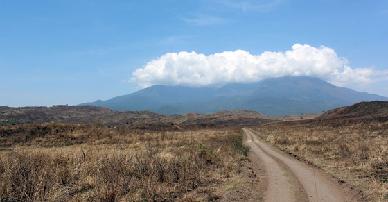 Parc National d'Arusha avec le mont Méru (4565m d'altitude) sous les nuages