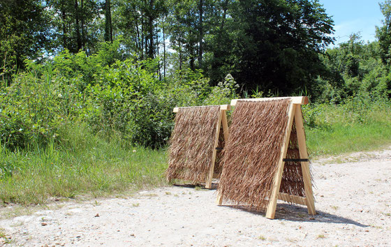 Oeuvre d'art de l'artiste Laurent Valera dans la forêt des Landes