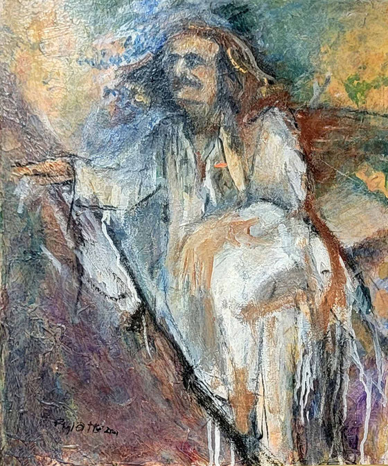Baba in Portofino. Oil - 20" X 24"