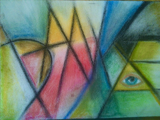 "Blumenvase rosa/grau" Acryl auf Leinwand