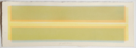 Überlagerung 67 I Tusche auf Büttenpapier I 14 x 40 cm
