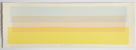 Überlagerung 68 I Tusche auf Büttenpapier I 14 x 40 cm