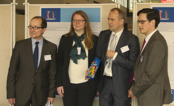 Jörg Kilian, Erla Hallsteinsdóttir, Henrik Dam und Marko Lins zur Abschlusskonferenz im Februar 2015 || til afslutningskonferencen i februar 2015