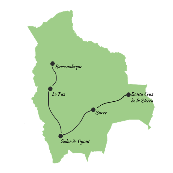Bolivien Rundreise Reiseroute 2 Wochen