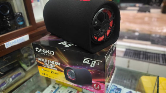 Speaker Tube Niko 8 inci / USB dan Memory / Radio / Audio input / Mic input / listrik AC 220V DC 12V
