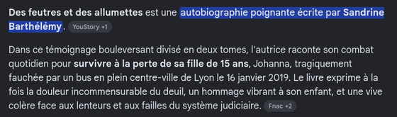 avis livre des feutres et des allumettes Google