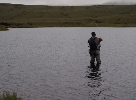 Casting off in the hill lochs.