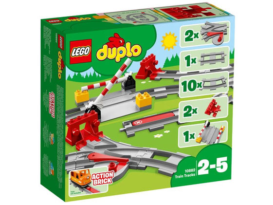 Bei der Bestellung im Onlineshop der-Wegweiser erhalten Sie das Lego Duplo Paket 10882 "Eisenbahn Schienen".