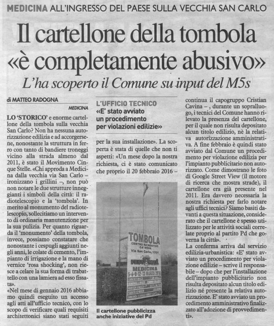 Il Resto del Carlino (11/03/2016)