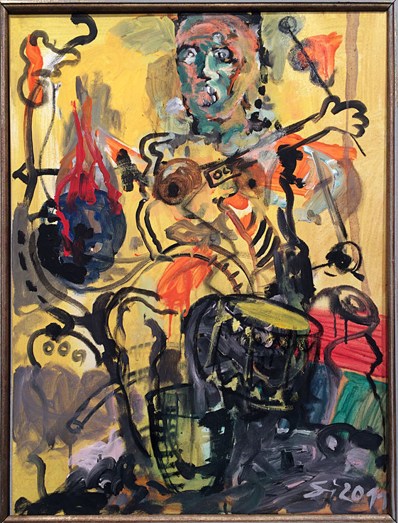 Der Trommler · 2011 ·800 x 600 mm · Öl auf Leinwand