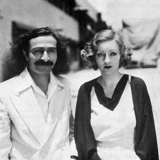 31st May, 1932 : Paramount Studios, Hollywood, CA. Meher Baba with Tallulah Bankhead ( cropped image by Anthony Zois )