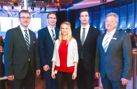 Fünf WIrtschaftsjunioren beim Neujahrsempfang
