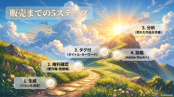 販売するまでの手順は5ステップです