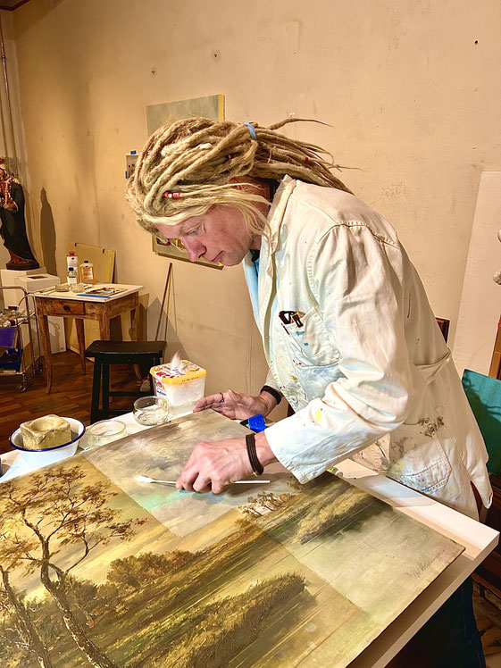 R.C. von Aufwind Restaurierung eines Ölgemäldes Atelier Aufwind in Freienried