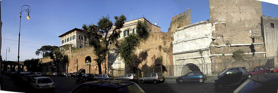 Scorcio della Villa Gentili-Dominici dalla Porta Tiburtina