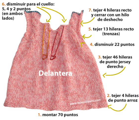 Vestido para niña - Tejiendo Perú