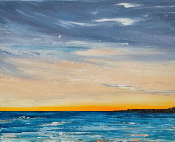 peinture marine paysage de Pontaillac à royan