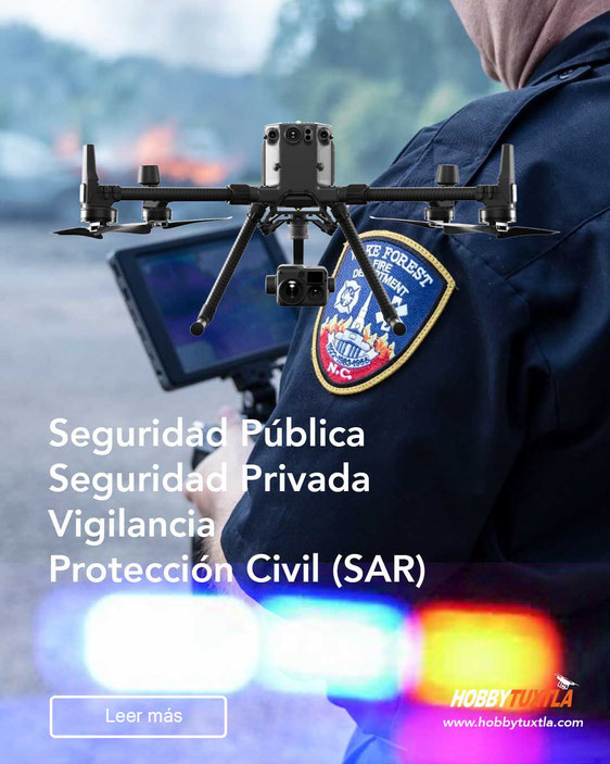 Seguridad Pública con drones te ayudan como equipo de respuesta rápida, primero los drones