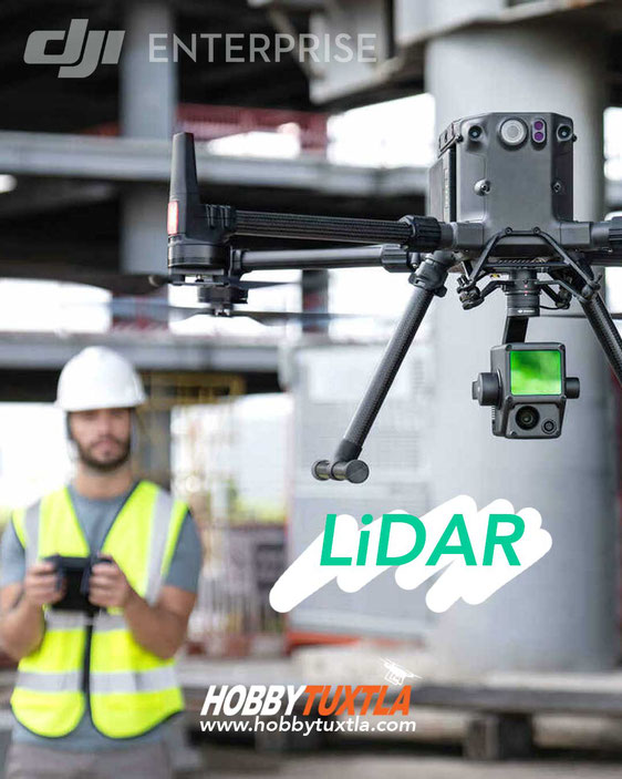 Sensores LiDAR integrados en drones para mapeo laser topografico Mexico