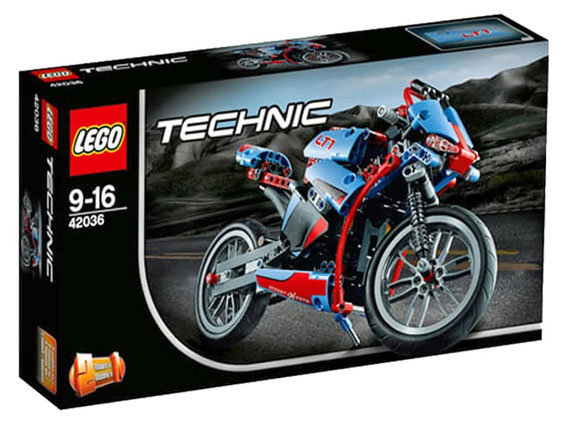Bei der Bestellung im Onlineshop der-Wegweiser erhalten Sie das Lego Paket 42036 "Lego Technic Strassenmotorrad".