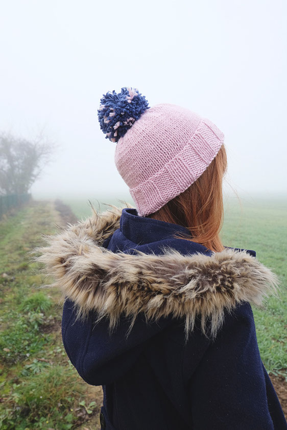 ecchymose bonnet pompom personnalisable